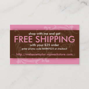 Pink & Brown Promo Card