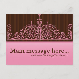 Pink & Brown Sales Postcard