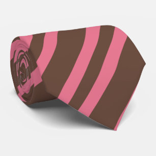 Pink Brown Stripes Seamless Pattern Tie
