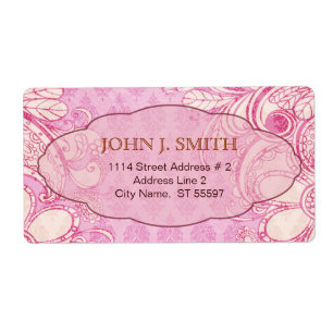 Pink & Brown Swirls - Custom Text