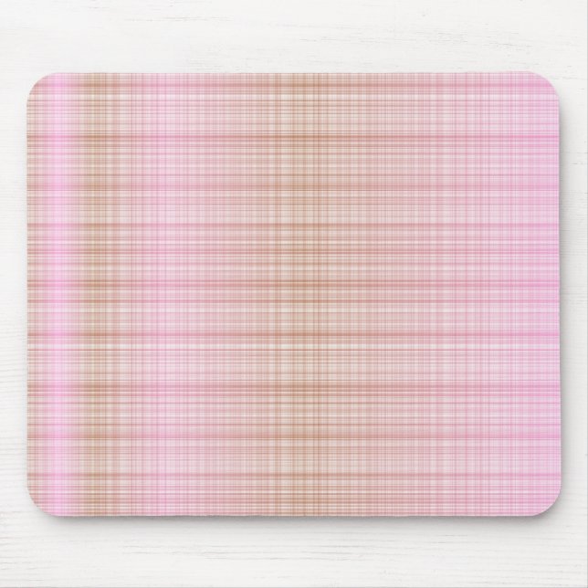 Pink&Brown Tartan Mouse Mat (Front)