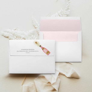Pink Brunch and Bubbly Bridal Shower Envelope
