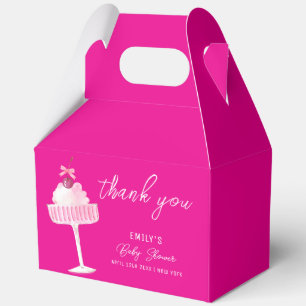 Pink Brunch Bubbly Cherry Champagne Baby Shower  Favour Box