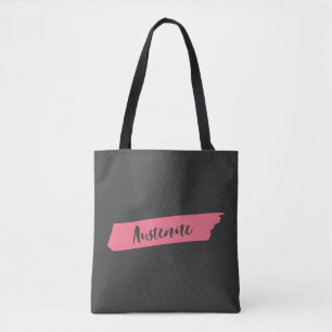 Pink Brush Austenite Bookish Tote Bag