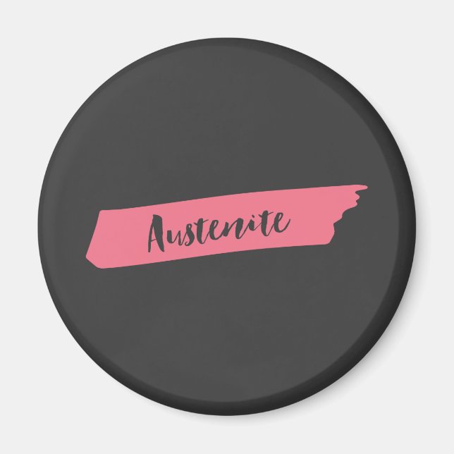 Pink Brush Austenite Magnet (Front)