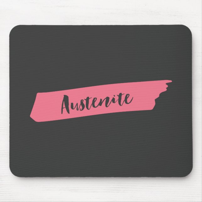 Pink Brush Austenite Mouse Mat (Front)