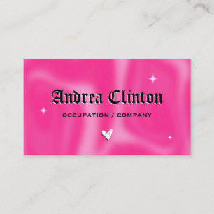 Pink Brushstrokes y2k retro  Business Card