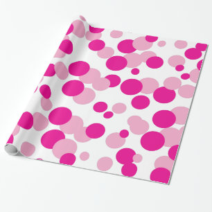 Pink Bubble Confetti Pattern Gift Wrap