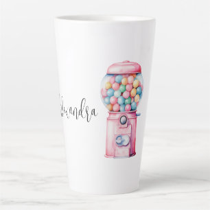 Pink Bubble Gum Whimsical   Latte Mug