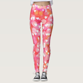 Pink Bubble Hearts Leggings