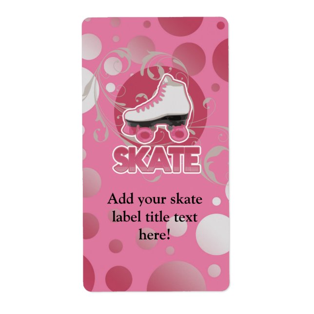 Pink Bubble Swirl Roller Skate, Skating (Front)