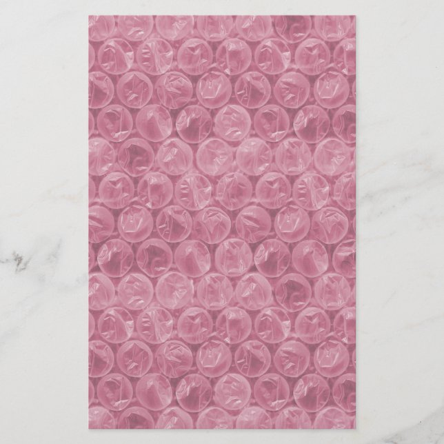 Pink bubble wrap pattern stationery (Front)