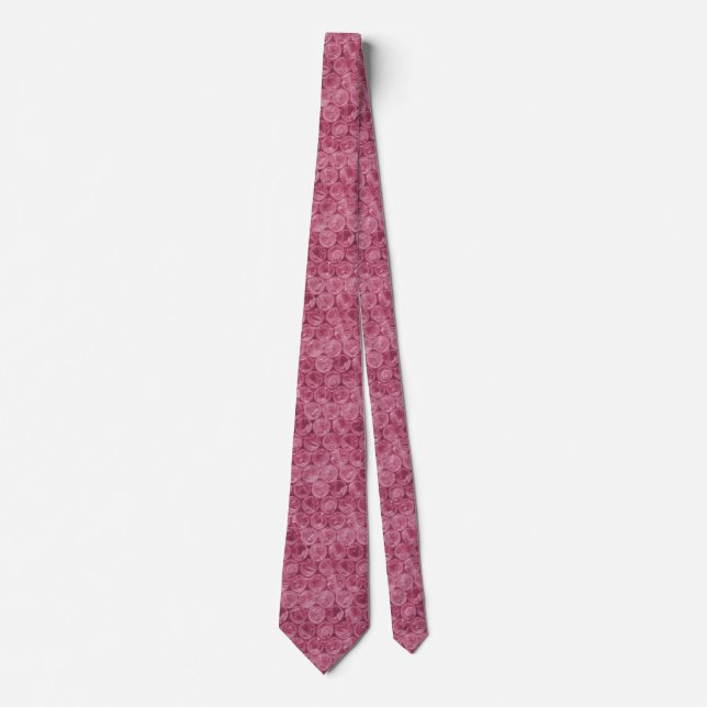 Pink bubble wrap pattern tie (Front)