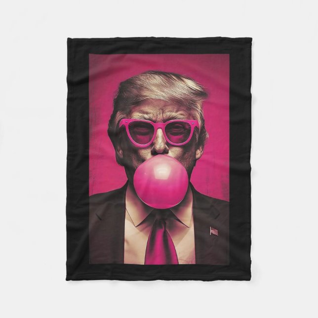 Pink Bubblegum  Fleece Blanket (Front)