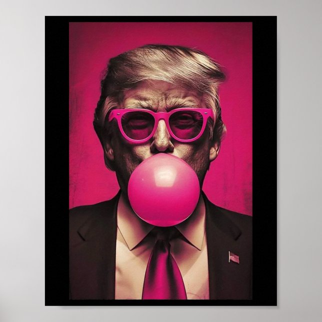 Pink Bubblegum Graphic  Poster (Front)