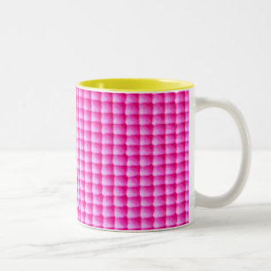 Pink bubblegum texture pattern Two-Tone coffee mug