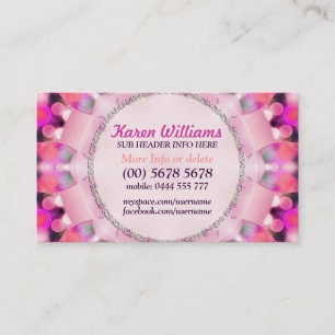 Pink Bubbles Burst Energy Business Card
