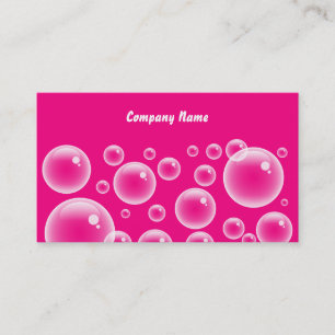 Pink Bubbles, Company Name Business Card