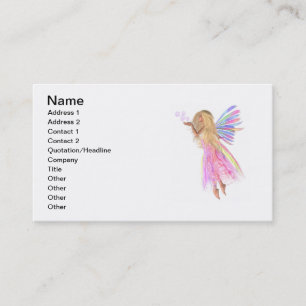 Pink Bubbles Fairy Business Card