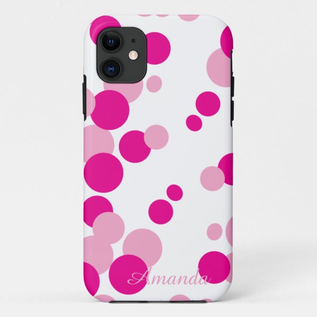 Pink Bubbles iPhone Case (Back)