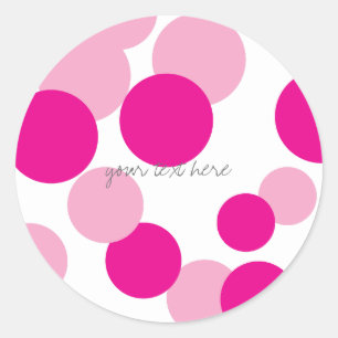 Pink Bubbles Pattern Party Stickers