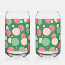 Pink Bubbles Soda Glass