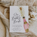 Pink Bubbly Champagne Bridal Shower Invitation<br><div class="desc">Pink and Gold Champagne Brunch and Bubbly Bridal Shower Invitation. Designed with a beautiful watercolor Champagne Bottle.  Matching items in our store Cava Party Design.</div>