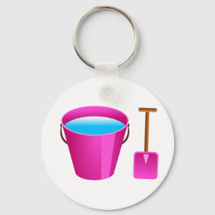 Pink Bucket & Spade Key Ring