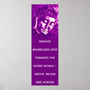 Pink Buddha Portrait Love Quote or Your Text Poster