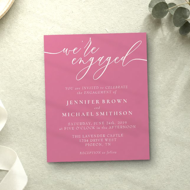 Pink Budget Clean Simple Modern Engagement Flyer (Creator Uploaded)