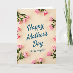 Pink Buds Mothers Day Card