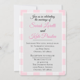 Pink Buffalo Check Invitation