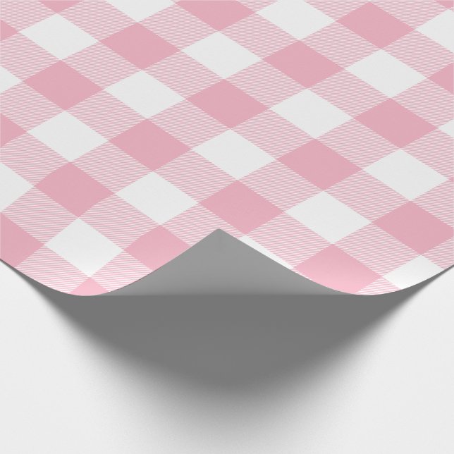 Pink Buffalo Check Pattern Wrapping Paper (Corner)