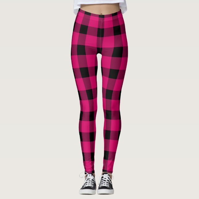 Pink Buffalo Country Lumberjack Plaid Leggings (Front)