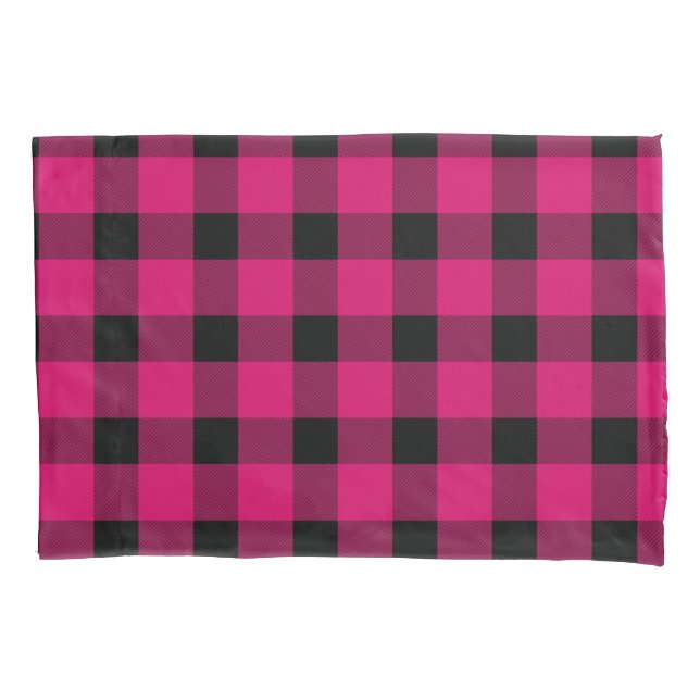 Pink Buffalo Country Lumberjack Plaid Pillowcase (Front)