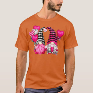 Pink Buffalo Plaid And Heart Balloons - Valentines T-Shirt
