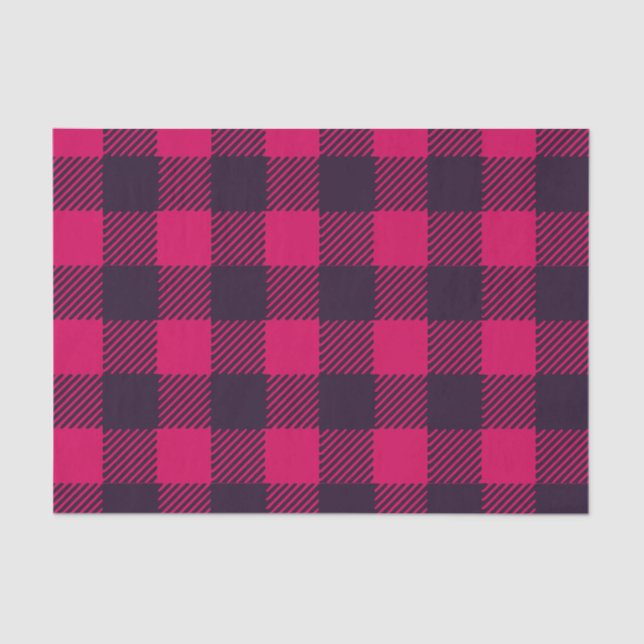 Pink Buffalo Plaid Tissue Paper (Front)
