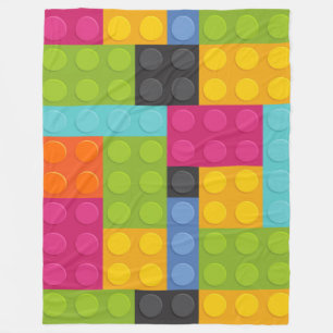 pink building blocks blanket
