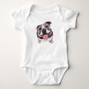 Pink Bulldog Baby Shirt