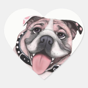 Pink Bulldog Custom Stickers