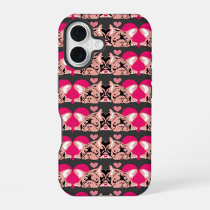Pink Bulldogs iPhone 16 Case