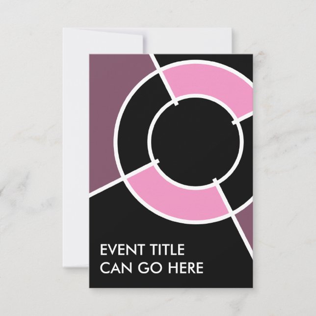 pink bullseye invitation (Front)