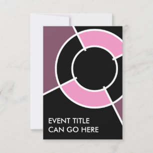 pink bullseye invitation