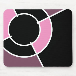 pink bullseye mouse mat