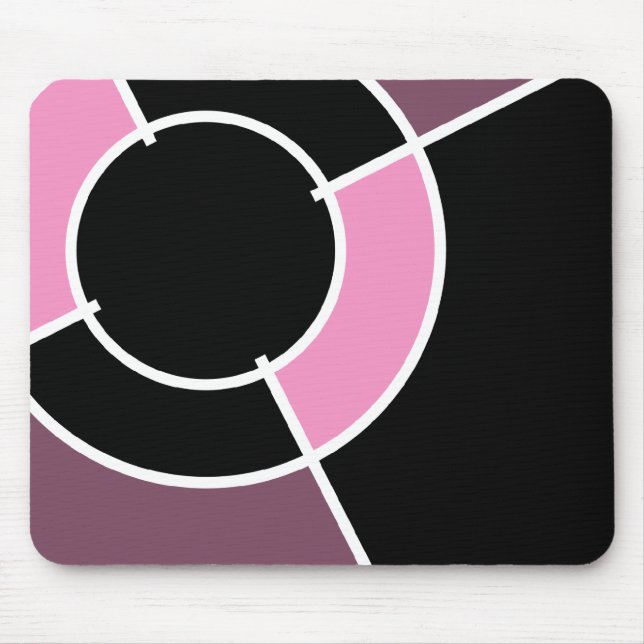 pink bullseye mouse mat (Front)