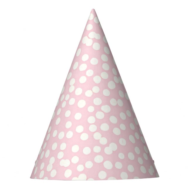 Pink Bumpin' White Dots Party Hat (Front)
