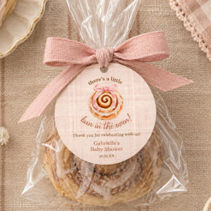 Pink Bun in the Oven Baby Shower Thank You Favour Tags
