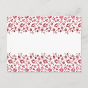 Pink Bunches of Flowers Postcard