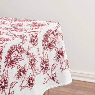 Pink Bunches of Flowers Tablecloth