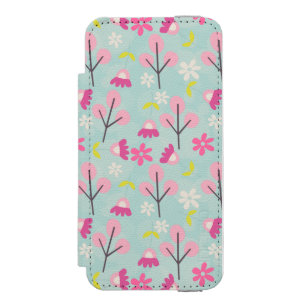 Pink Bunnies and Flowers Incipio Watson™ iPhone 5 Wallet Case
